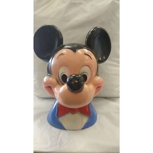 Vintage Walt Disney Mickey Mouse Plastic Coin Piggy Bank 1971 by Play Pal